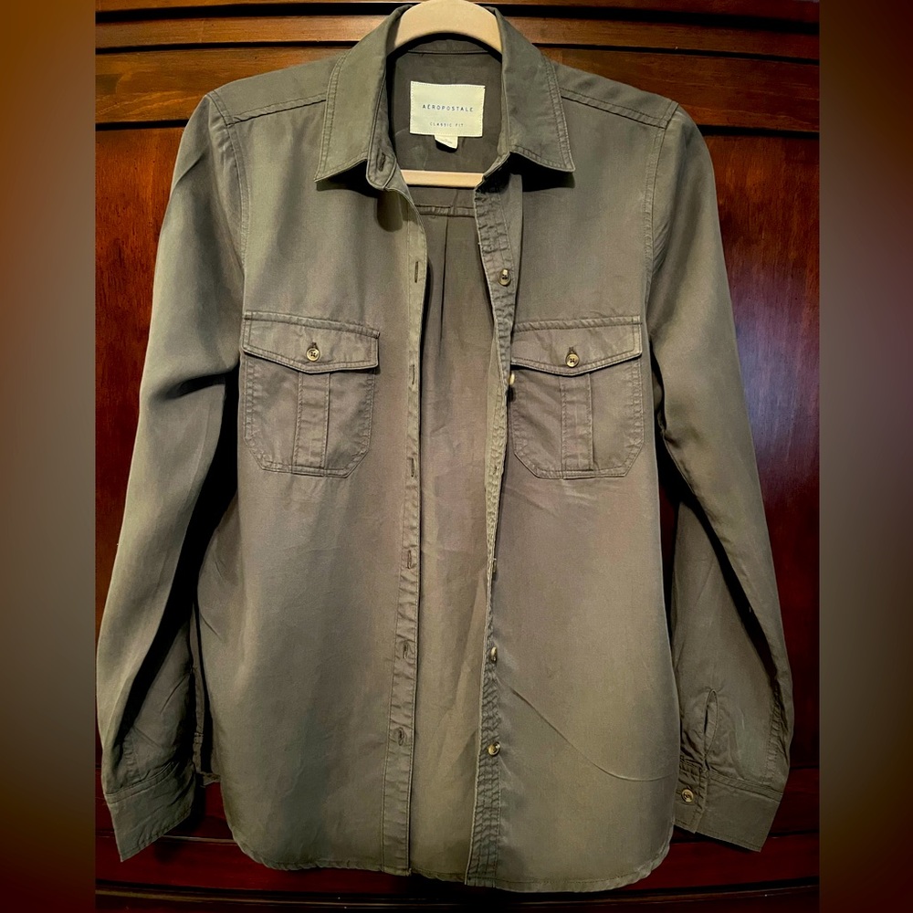 Army/Olive green button down